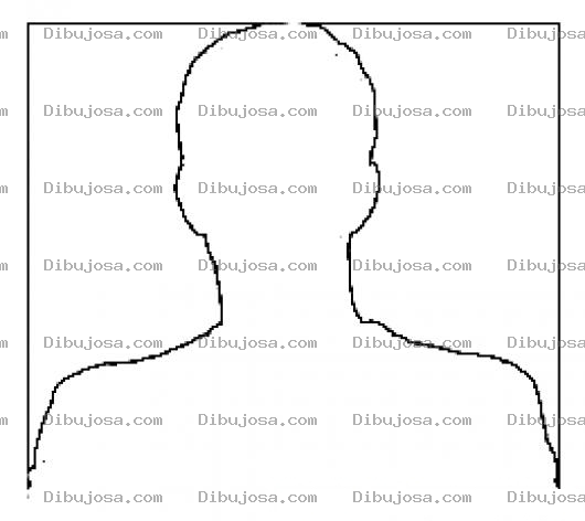 Dibujo para colorear Perfilanonimo Dibujo De Perfil Anonimo Para Pintar Y Colorear Una Persona Sin Foto