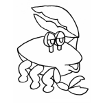 Dibujo para colorear Cangrejo Tenazudo Dibujo De Cangrejo Con Tenza Grande Y Tenaza Chiquita Para Pintar Y Colorear Tenazas De Cangrejo