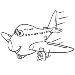 Dibujo para colorear Avion Turbado Dibujo De Avion De 2 Turbinas Para Pintar Y Colorear Avion Con Dos Turbinas