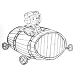 Dibujo para colorear Dibujo Del Chavo Del 8 En Un Carro Bariil Para Pintar Y Colorear Barrilmovil