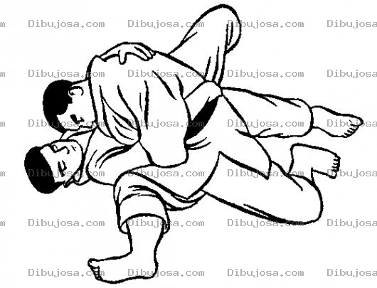 Dibujo para colorear Dibujo De Sumision Con Gi Para Pintar Y Colorear Mma Con Gui