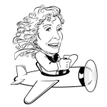 Dibujo para colorear Pilotaaviadora Dibujo De Una Mujer Piloteadno Una Avioneta Para Pintar Y Colorear Pilota Aviadora Pilotaaviador