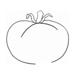 Dibujo para colorear Tomatemaduro Dibujo De Un Tomate Maduro Para Pintar Y Colorear