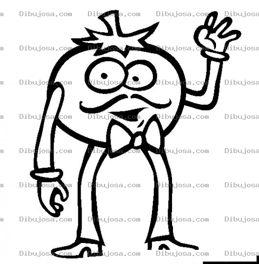 Dibujo para colorear Tomate Con Patas Dibujo De Mister Tomate Para Pintar Y Colorear Al Senor Tomate