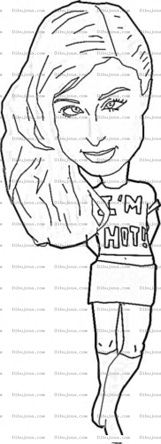Dibujo para colorear Dibujo De Paris Hilton Para Pintar Y Colorear