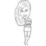 Dibujo para colorear Dibujo De Paris Hilton Para Pintar Y Colorear