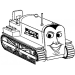 Dibujo para colorear Dibujo De Tractor Con Cara Para Pintar Y Colorear