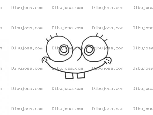 Dibujo para colorear Cara De Bob Esponja Para Pintar Y Colorear