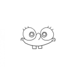 Dibujo para colorear Cara De Bob Esponja Para Pintar Y Colorear