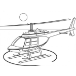 Dibujo para colorear Heliopuerto Dibujo De Helio Puerto Con Helicoptero Parqueado Y Aterrizado Para Pintar Y Colorear
