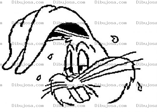 Dibujo para colorear Dibujo De Conejo Acalorado Y Cansado Para Pintar Y Colorear