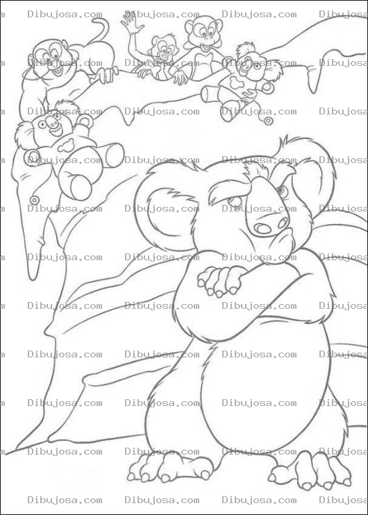 Dibujo para colorear Papa Koala Enojado Para Pintar Y Colorear