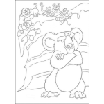 Dibujo para colorear Papa Koala Enojado Para Pintar Y Colorear