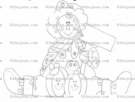 Dibujo para colorear Muneco De Trapo Para Colorear