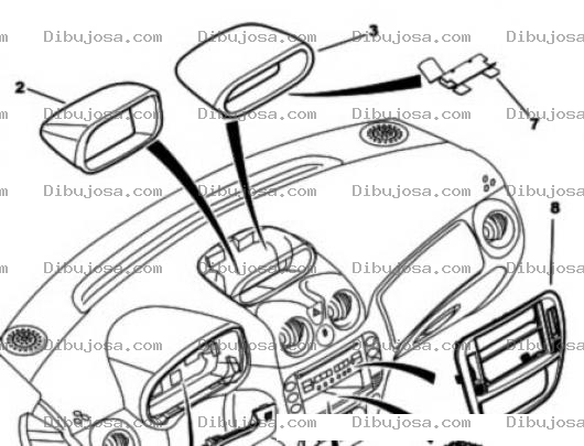 Dibujo para colorear Carrodesguajado Dibujo Del Tablero De Un Carro Desguajado Para Repuestos Para Pintar Y Colorear