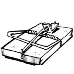 Dibujo para colorear Dibujo De Una Trampa De Ratones Para Pintar Y Colorear