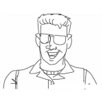 Dibujo para colorear Lentesoscuros Dibujo De Hombre Con Lentes Oscuros Para Pintar Y Colorear Lentes Obscuros Gafas De Sol Anteojos Rayban