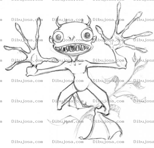 Dibujo para colorear Dibujo De Moustruo Manos De Rana Para Pintar Y Colorear Hombrerana