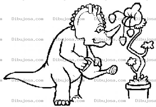 Dibujo para colorear Dinosaurio Jardinero Para Colorear