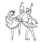 Dibujo para colorear Baletistas Dibujo De Una Clase De Balet Para Pintar Y Colorear Bailarinas Valetistas Practicando Valet Balet Ballet Vallet