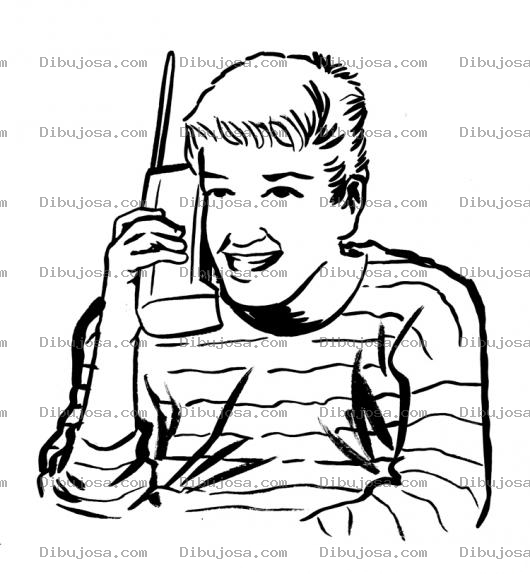 Dibujo para colorear Celularviejo Dibujo De Un Hombre Con Un Celular Antiguo Para Pintar Y Colorear Celular Ladrillo Los Primeros Celulares De Comcel