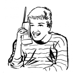 Dibujo para colorear Celularviejo Dibujo De Un Hombre Con Un Celular Antiguo Para Pintar Y Colorear Celular Ladrillo Los Primeros Celulares De Comcel