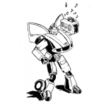 Dibujo para colorear Transformer Con Musica Para Colorear
