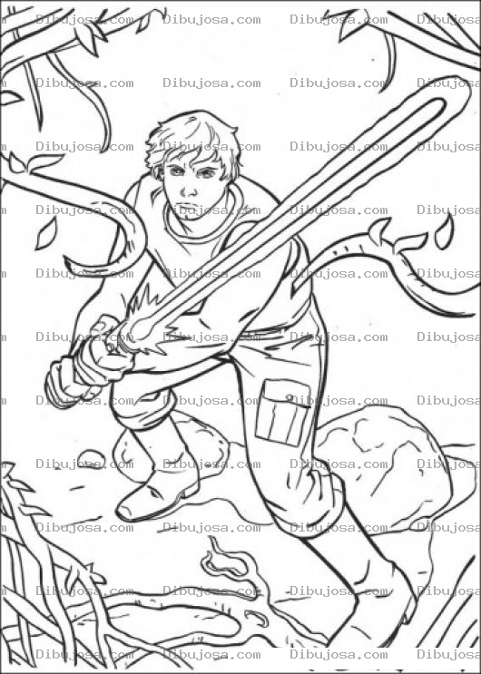 Dibujo para colorear Espadalaser Dibujo De Hombre Con Espada Laser Para Pintar Y Colorear Espada Lazer De La Guerra De Las Estrellas