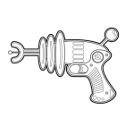 Dibujo para colorear Pistola De Juguete Para Pintar Y Colorear Pistola Laser