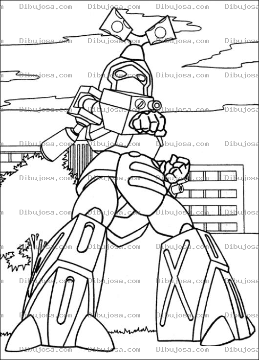 Dibujo para colorear Dibujo De Robot Gigante Para Pintar Y Colorear