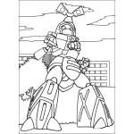 Dibujo para colorear Dibujo De Robot Gigante Para Pintar Y Colorear