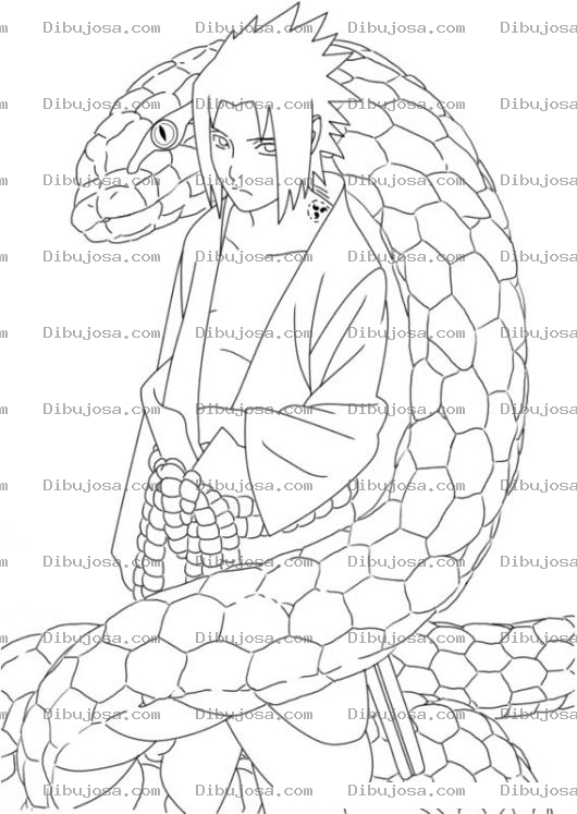 Dibujo para colorear Dibujo De Chico Con Anaconda Gigante Para Pintar Y Colorear