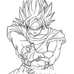 Dibujo para colorear Dibujo De Goku De Dragon Ball Z Para Pintar Y Colorear