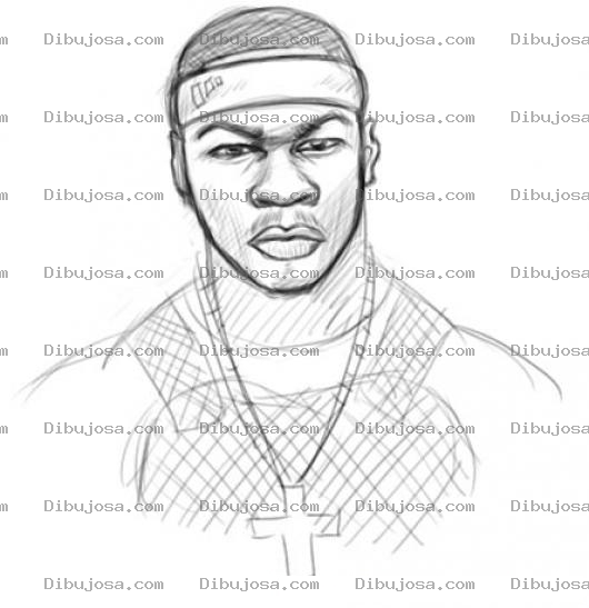 Dibujo para colorear 50cent Dibujo Del Rapero 50 Cents Para Pintar Y Colorear A 50centavos 50cents
