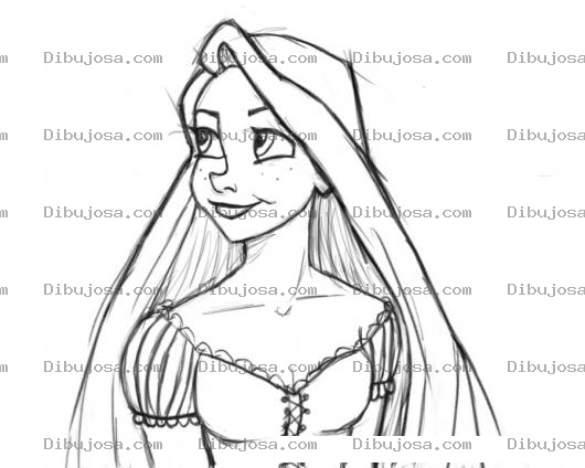 Dibujo para colorear Dibujo De La Princesa Rapunzel 2012 Para Pintar Y Colorear A Rapuncel Rapunsel Princesitarapunzel