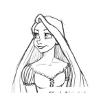 Dibujo para colorear Dibujo De La Princesa Rapunzel 2012 Para Pintar Y Colorear A Rapuncel Rapunsel Princesitarapunzel