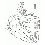 Dibujo para colorear Dibujo De Tractorista Para Pintar Y Colorear