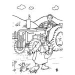 Dibujo para colorear Dibujo De Granjero Y Granjera Para Pintar Y Colorear Pareja De Campesinos Trabajando En El Campo