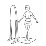 Dibujo para colorear Anorexia Dibujo De Mujer Anorexica Viendose Al Espejo Con Complejo De Gorda Para Pintar Y Colorear Mujer Vulimica Bulimica Voulimica Boulimica