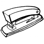Dibujo para colorear Dibujo De Una Engrapadora Para Pintar Y Colorear Grampa O Maquina De Grapas