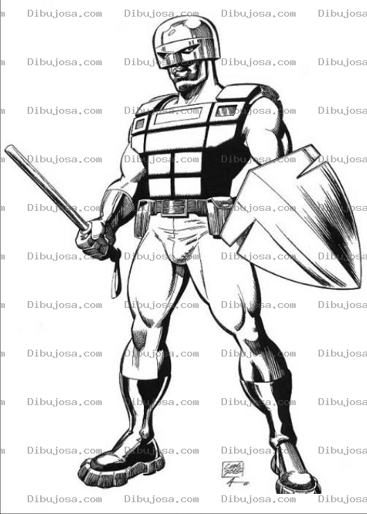 Dibujo para colorear Dibujo De Robocop Para Pintar Y Colorear