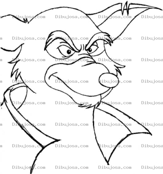 Dibujo para colorear Dibujo De Lobo Con Chumpa De Cuero Para Pintar Y Colorear