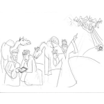 Dibujo para colorear Dibujo De Reyes Magos Perdidos Buscando La Direccion Con Una Ipad Con Gps Y Googlemaps Para Pintar Y Colorear