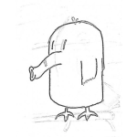 Dibujo para colorear Elefantepinguino Dibujo De Un Pinguino Con Trompa De Elefante Para Pintar Y Colorear Pinguinoelefante