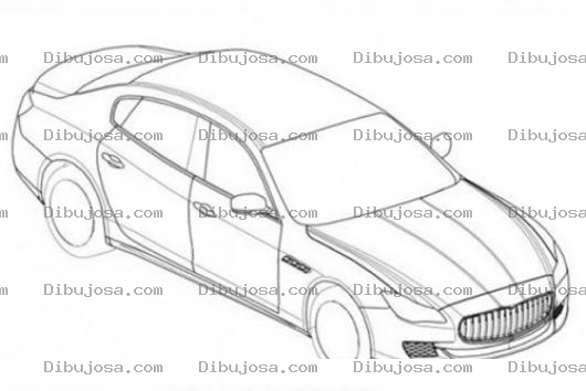 Dibujo para colorear Dibujo De Un Carro Maserati Para Pintar Y Colorear Maseratti Sedan