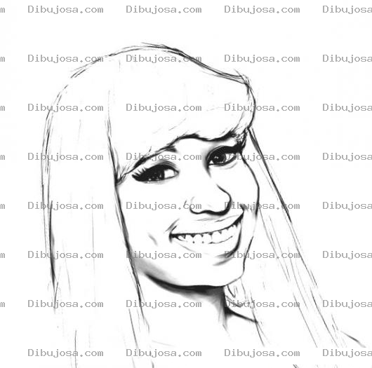Dibujo para colorear Nickiminaj Dibujo De La Celebridad Nicki Minaj Para Pintar Y Colorear Artista Famosa Niki Minaj