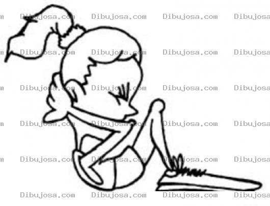 Dibujo para colorear Dibujo De Mujer Haciendo Abdominales Para Pintar Y Colorear