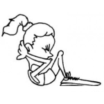 Dibujo para colorear Dibujo De Mujer Haciendo Abdominales Para Pintar Y Colorear