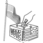 Dibujo para colorear Votaciones En Estados Unidos Dibujo De Urna De Votacion En Usa Para Pintar Y Colorear Dia De Elecciones Entre Rmoney Obama