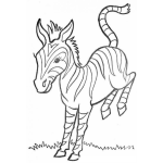 Dibujo para colorear Dibujo De Zebra Para Pintar Y Colorear